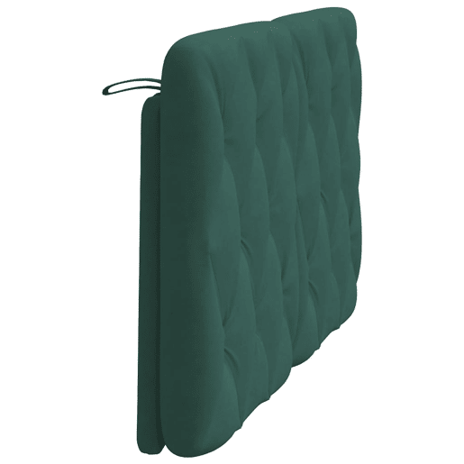 Almofadão de Cabeceira - Cabeceira de cama 120 cm veludo verde-escuro