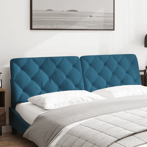 Almofadão de Cabeceira - Cabeceira de cama 180 cm veludo azul