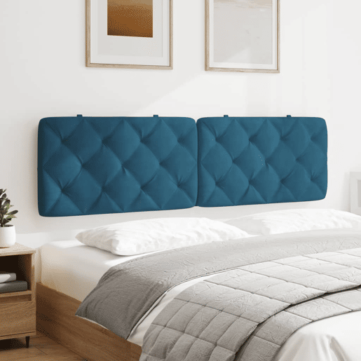 Almofadão de Cabeceira - Cabeceira de cama 180 cm veludo azul