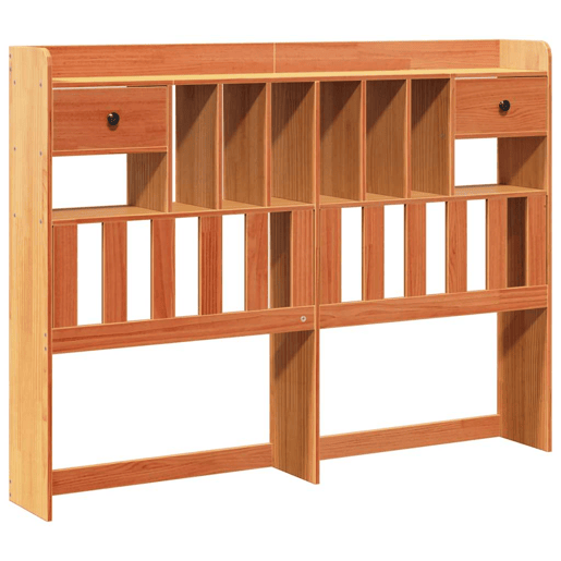 Cabeceira - Cabeceira de cama com arrumação 160 cm pinho maciço castanho-mel