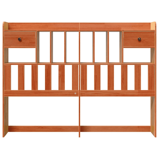 Cabeceira - Cabeceira de cama com arrumação 160 cm pinho maciço castanho-mel