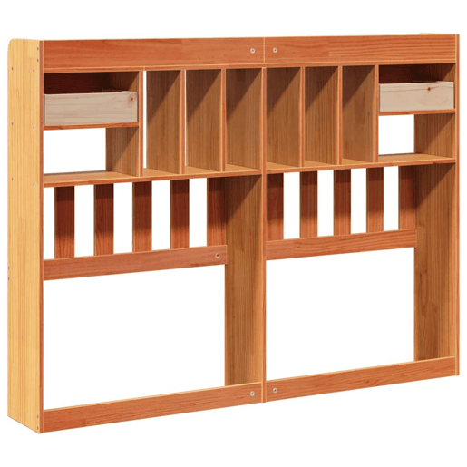 Cabeceira - Cabeceira de cama com arrumação 160 cm pinho maciço castanho-mel