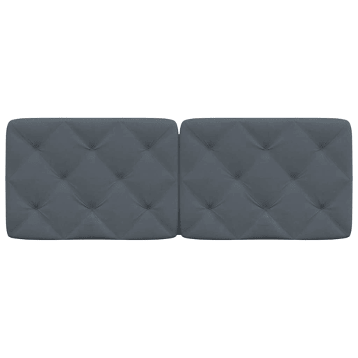 Almofadão de Cabeceira - Cabeceira de cama 120 cm veludo cinzento-escuro