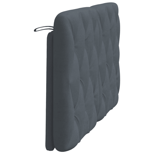 Almofadão de Cabeceira - Cabeceira de cama 120 cm veludo cinzento-escuro