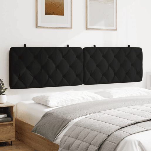 Almofadão de Cabeceira - Cabeceira de cama 200 cm veludo preto