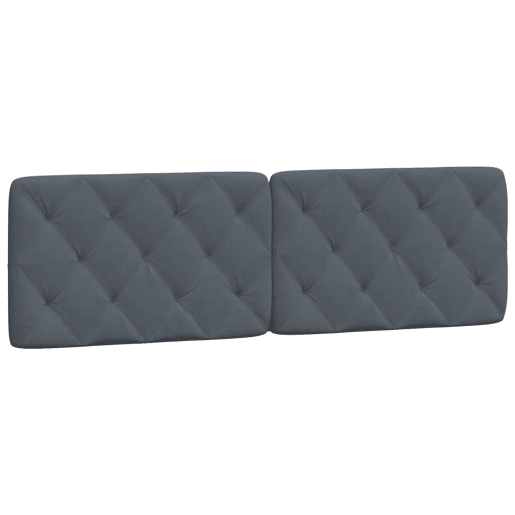 Almofadão de Cabeceira - Cabeceira de cama 160 cm veludo cinzento-escuro