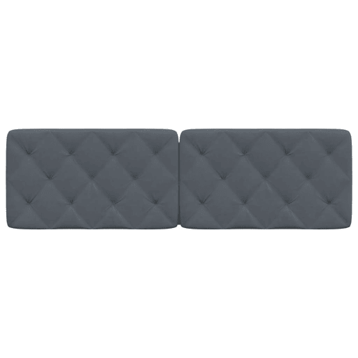 Almofadão de Cabeceira - Cabeceira de cama 160 cm veludo cinzento-escuro