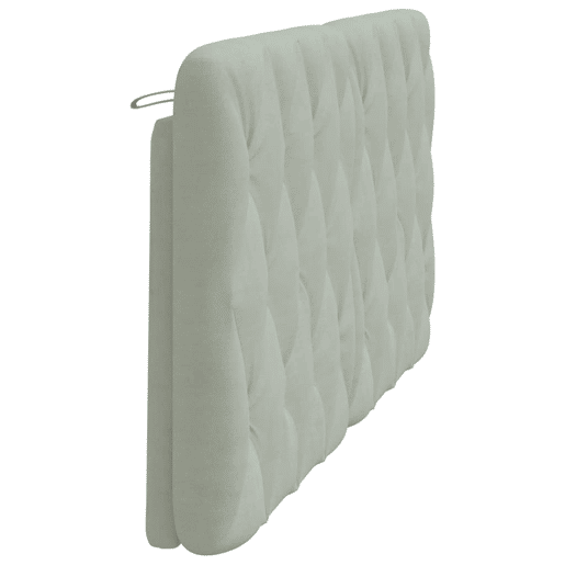 Almofadão de Cabeceira - Cabeceira de cama 160 cm veludo cinzento-claro