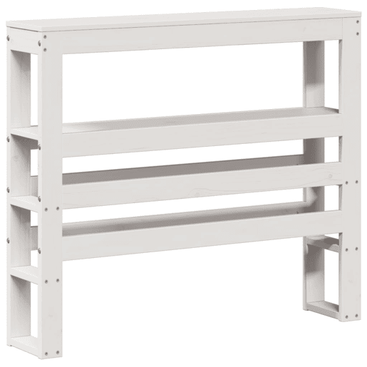 Cabeceira - Cabeceira de cama com prateleiras 75 cm madeira de pinho maciça branco Cabeceira - Cabeceira de cama com prateleiras 75 cm madeira de pinho maciça branco