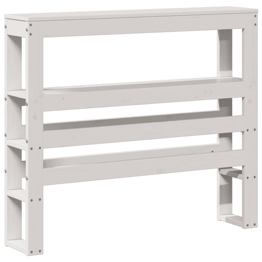Cabeceira - Cabeceira de cama com prateleiras 75 cm madeira de pinho maciça branco Cabeceira - Cabeceira de cama com prateleiras 75 cm madeira de pinho maciça branco
