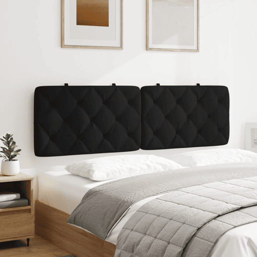 Almofadão de Cabeceira - Cabeceira de cama 160 cm veludo preto