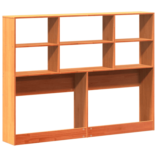 Cabeceira - Cabeceira de cama com arrumação 140 cm pinho maciço castanho-mel