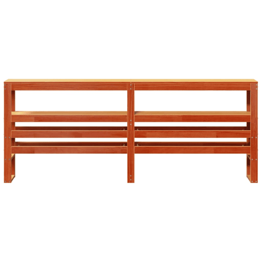 Cabeceira - Cabeceira de cama com prateleiras 180 cm pinho maciço castanho-mel