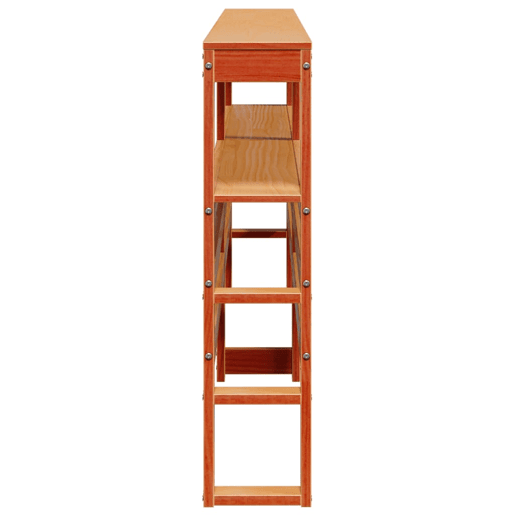 Cabeceira - Cabeceira de cama com prateleiras 180 cm pinho maciço castanho-mel
