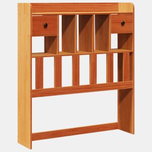 Cabeceira - Cabeceira de cama com arrumação 100 cm pinho maciço castanho-mel