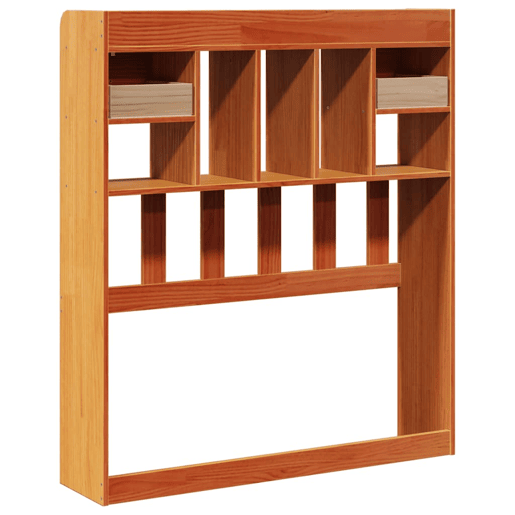 Cabeceira - Cabeceira de cama com arrumação 100 cm pinho maciço castanho-mel