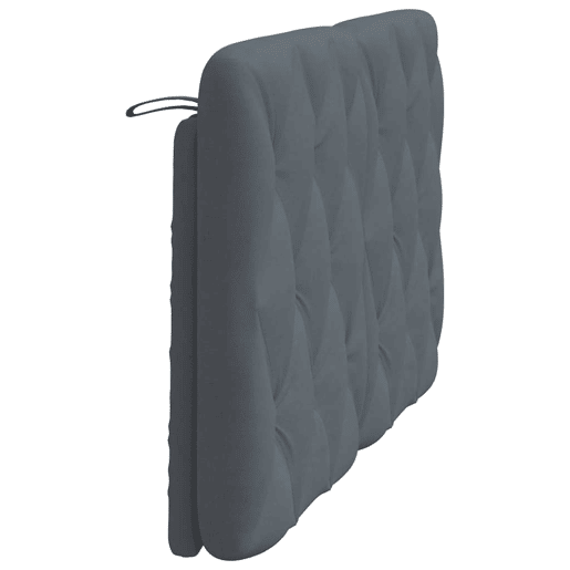 Almofadão de Cabeceira - Cabeceira de cama 140 cm veludo cinzento-escuro