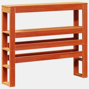 Cabeceira - Cabeceira de cama com prateleiras 75 cm pinho maciço castanho-mel