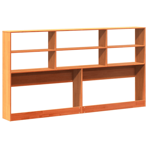 Cabeceira - Cabeceira de cama com arrumação 180 cm pinho maciço castanho-mel