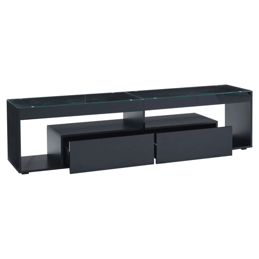 Móvel para TV LED 70 - Com 2 gavetas, consola para sala e quarto - Preto Móvel para TV LED 70 - Com 2 gavetas, consola para sala e quarto - Preto