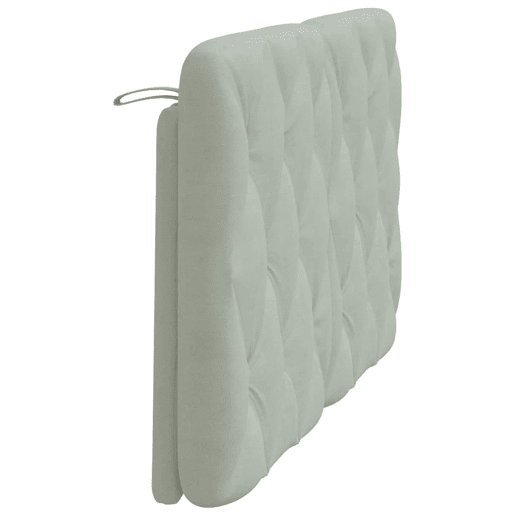 Almofadão de Cabeceira - Cabeceira de cama 140 cm veludo cinzento-claro