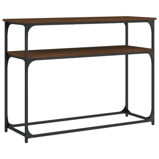 Mesa Consola - Mesa De Entrada 100x35,5x75 cm derivados madeira carvalho castanho