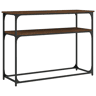 Mesa Consola - Mesa De Entrada 100x35,5x75 cm derivados madeira carvalho castanho