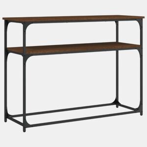 Mesa Consola - Mesa De Entrada 100x35,5x75 cm derivados madeira carvalho castanho