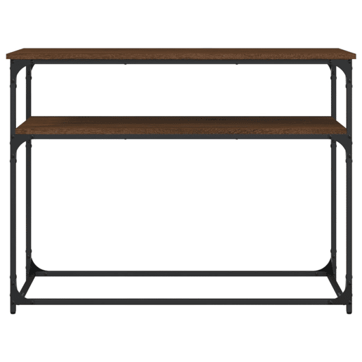 Mesa Consola - Mesa De Entrada 100x35,5x75 cm derivados madeira carvalho castanho