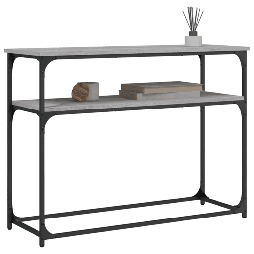 Mesa Consola - Mesa De Entrada 100x35,5x75cm derivados de madeira cinzento sonoma