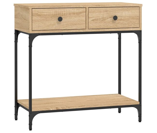 Mesa consola - mesa de entrada madera de ingeniería roble sonoma 75x34,5x75 cm
