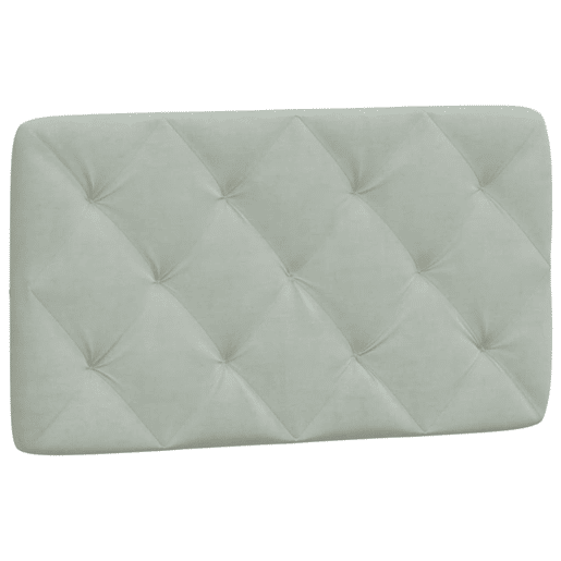 Almofadão de Cabeceira - Cabeceira de cama 90 cm veludo cinzento-claro