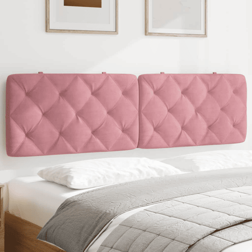 Almofadão de Cabeceira - Cabeceira de cama 180 cm veludo rosa