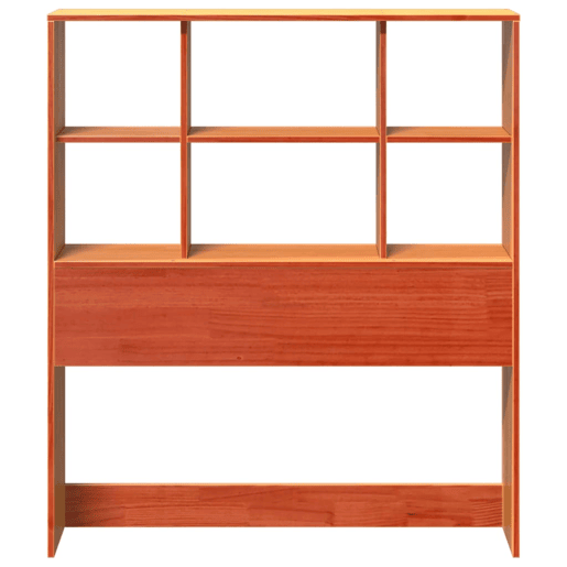 Cabeceira - Cabeceira de cama com arrumação 100 cm pinho maciço castanho-mel