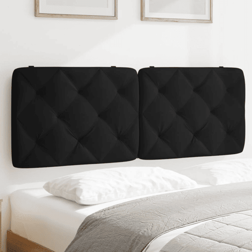Almofadão de Cabeceira - Cabeceira de cama 140 cm veludo preto