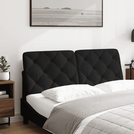 Almofadão de Cabeceira - Cabeceira de cama 140 cm veludo preto