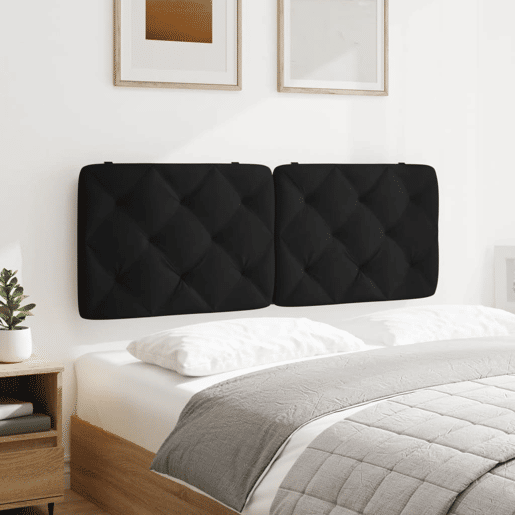 Almofadão de Cabeceira - Cabeceira de cama 140 cm veludo preto