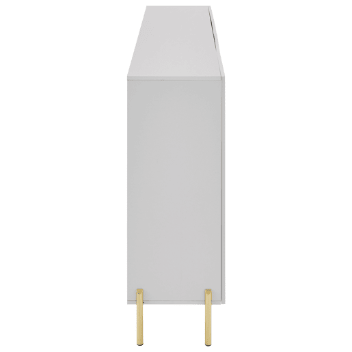 Armário de arrumação multifuncional moderno 160x35x100 - 4 portas abertas e fechadas - branco Armário de arrumação multifuncional moderno 160x35x100 - 4 portas abertas e fechadas - branco