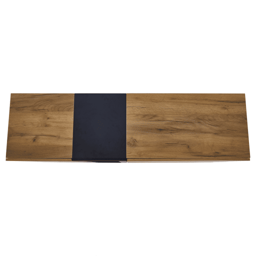 Mesa auxiliar 100x35x77 cm - Mesa preta com base dourada, mesa consola vintage - Castanho+Preto