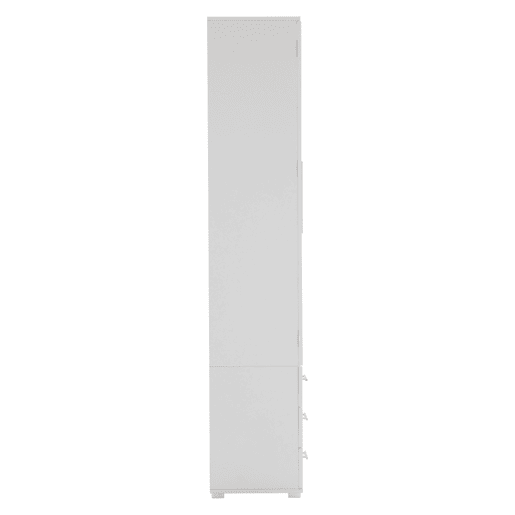 Vitrine de pé 60x35x180 cm - Vitrine de vidro com LED, vertical, com 3 gavetas - Branco Vitrine de pé 60x35x180 cm - Vitrine de vidro com LED, vertical, com 3 gavetas - Branco