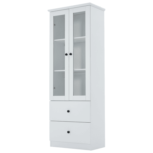 Vitrine LED moderna 165 cm - com USB, comando remoto 16 cores, 2 gavetas, prateleiras ajustáveis, portas basculantes - branco mate Vitrine LED moderna 165 cm - com USB, comando remoto 16 cores, 2 gavetas, prateleiras ajustáveis, portas basculantes - branco mate
