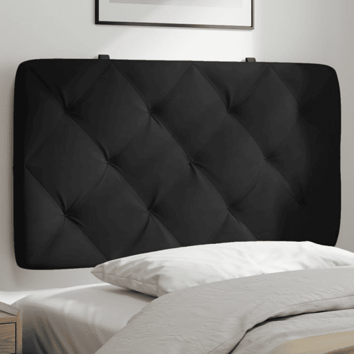 Almofadão de Cabeceira - Cabeceira de cama 90 cm veludo preto