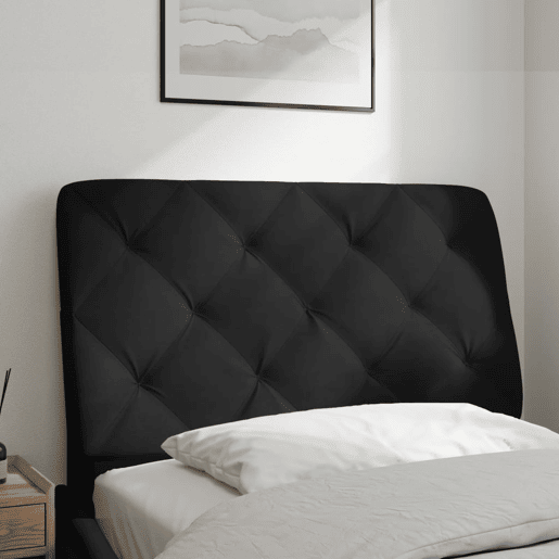 Almofadão de Cabeceira - Cabeceira de cama 90 cm veludo preto