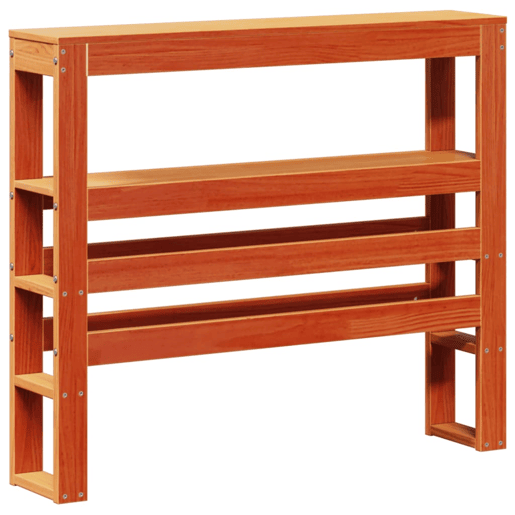 Cabeceira - Cabeceira de cama com prateleiras 100 cm pinho maciço castanho-mel
