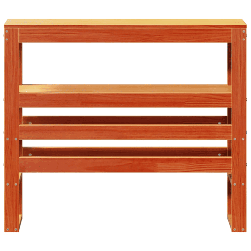 Cabeceira - Cabeceira de cama com prateleiras 100 cm pinho maciço castanho-mel