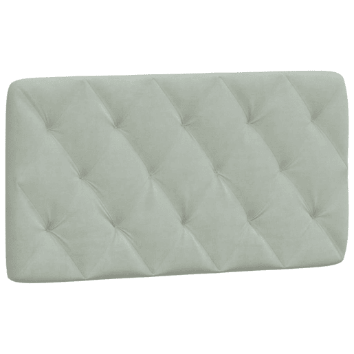 Almofadão de Cabeceira - Cabeceira de cama 100 cm veludo cinzento-claro
