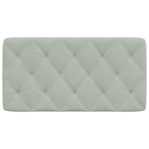 Almofadão de Cabeceira - Cabeceira de cama 100 cm veludo cinzento-claro