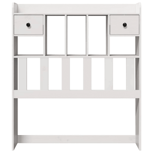Cabeceira - Cabeceira de cama com arrumação 90 cm madeira de pinho maciça branco