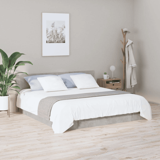 Cabeceira - Cabeceira de cama cama 200x1,5x80 cm derivados madeira cimento cinzento