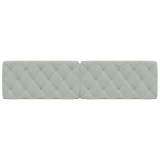 Almofadão de Cabeceira - Cabeceira de cama 200 cm veludo cinzento-claro
